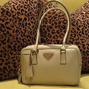 Prada Saffiano Leather Bauletto Bag